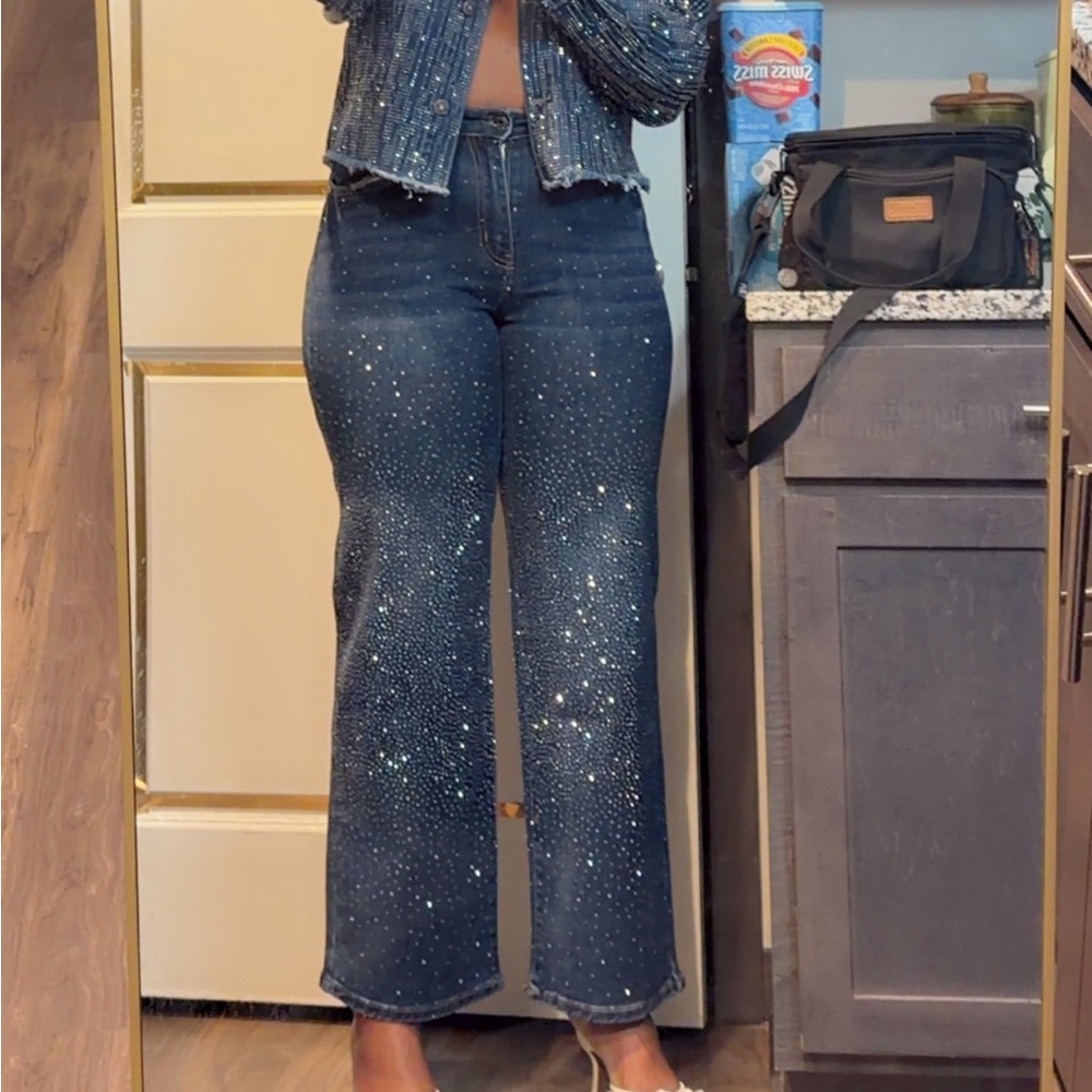 Women's Sparkling Blue Jeans